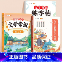 [学练3本]文学常识+练习册+练字帖 小学通用 [正版]斗半匠小学生必背文学常识大全同步练习册人教版小学一二三年级四五六