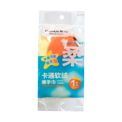 茶花 卡通软绒擦手巾 30*30cm/个