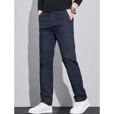 春秋新款男士直筒休闲裤 弹力修身商务长裤 潮牌韩版通勤厚款男裤