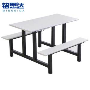 铭思达食堂连体餐桌四人位张