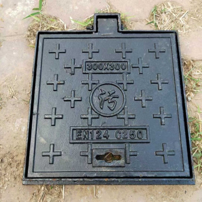 珈瑄 球墨铸铁方井盖 下水道窨井盖重型货车市政雨水污水井盖板 800*800mm 套
