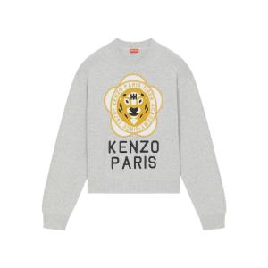 高田贤三(Kenzo)羊毛混纺圆领卫衣女款休闲百搭KENZO虎头刺绣运动