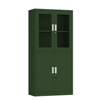 风雷动绿色铁皮文件柜办公室档案柜资料柜财务凭证柜钢制办公柜子加厚等器