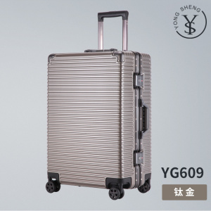 高端密码行李箱24寸复古风拉杆箱万向轮铝框加固大容量旅行箱