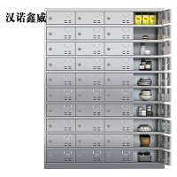汉诺鑫威201不锈钢食堂带锁餐具柜40门餐盘柜钥匙锁1800*1350*400