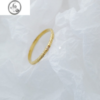 JiMi大码戒指女胖mm胖手几何纹时尚个性叠戴简约小众设计欧美食指指环