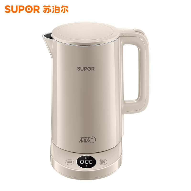 苏泊尔(SUPOR)电热水壶 有钛内胆 2200W速沸 烧水壶 多段调温保温 自动断电保温电水壶 SW-17J78T