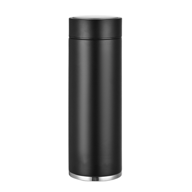 松道 商务杯茶隔分离直身杯真空保温杯绅士黑350ML