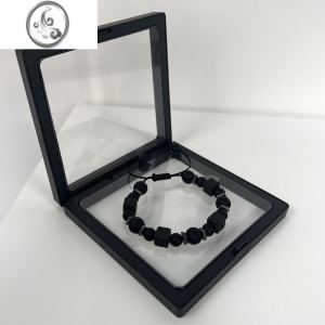 JiMi火山石熔岩方块手链男女ins轻奢小众编织可调节手串复古嘻哈手饰 火山石熔岩方块手链可调节