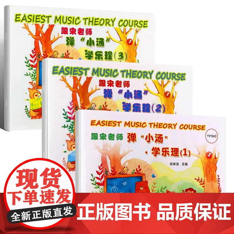 正版全套3册 跟宋老师弹小汤学乐理1-3册 中国青年社 宋林洺 幼儿入门音乐基础知识钢琴启蒙乐理书 儿童趣味音乐理论知识