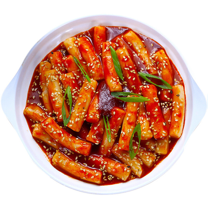 速食韩式风味甜辣酱炒年糕条片带酱 380克x5袋装