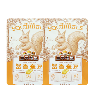 三只松鼠蟹香蚕豆休闲零食特产炒货蟹香蚕豆205g*2袋