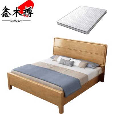 鑫木樽双人床+床垫1.5*2m套