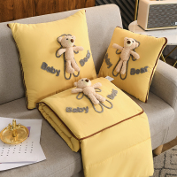 雅鹿 YLC2553立体小熊抱枕被 展开100*145cm