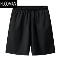 HLCOMAN男士冰丝速干短裤外穿休闲运动五分裤夏天宽松大码薄款中年大裤衩
