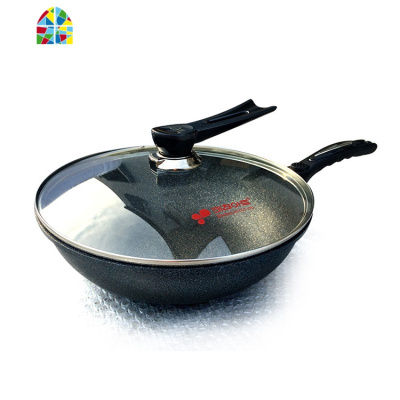 炒锅家用炒菜锅具电磁炉专用抖音同款平底无油烟不粘锅 FENGHOU 30cm燃气专用+盖