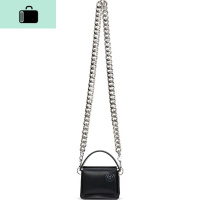 2020年Kara春夏新款皮mini链条斜挎小方包个性小众迷你手提包女NEW LAKE 黑色(皮)不能放手机女斜挎包