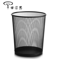 田园思 铁网防锈无盖纸篓 大号 个