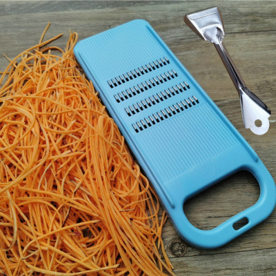 风驰牌切菜器擦子插丝板家用洋芋擦擦工具老式姜薯刨刀刨丝器 敬平 凤驰1.9mm细丝淡蓝款[削皮器]