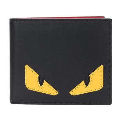 FENDI男士牛皮短款钱包钱夹7M0169O73F0U9T-黑色