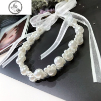 珍珠蕾丝儿童锁骨链女简约短款网红脖子饰品百搭韩国项圈项链颈带 JiMi