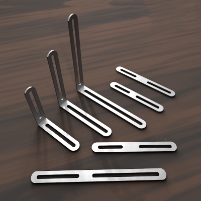 不锈钢角码古达调节长孔双头活动90度直角固定器连接件l型支架角铁