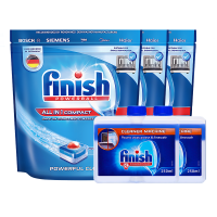 finish小型多效洗碗块3袋清洁剂2瓶洗碗机专用洗涤剂非洗碗粉盐剂