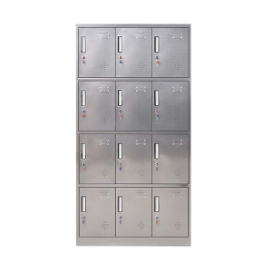 迈易特不锈钢员工储物柜文件柜存放柜子更衣柜存包柜十二更衣柜