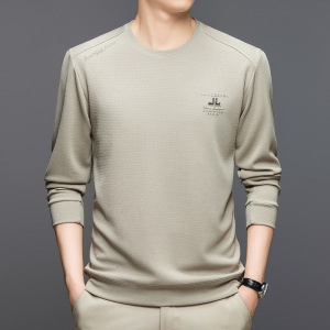 同款卫衣男秋季新款莫斯格提花男士圆领休闲长袖宽松上衣