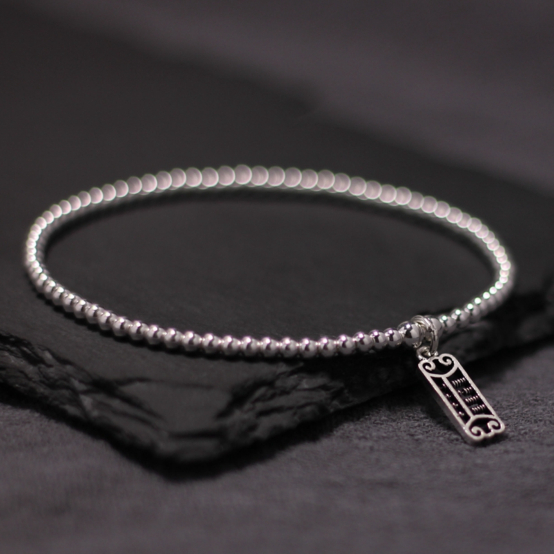 算盘 原创设计纯银脚链复古民族风银饰个性饰品韩版简约银珠脚饰送女朋友老婆情人节七夕生日礼物