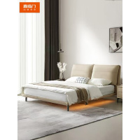 喜临门 - 云图s 真皮双人大床主卧家具现代简约排骨架轻奢婚床