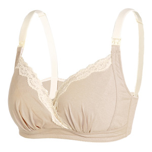 孕妇前开扣大码固定杯哺乳文胸喂奶调整聚拢纯棉薄款哺乳胸罩内衣