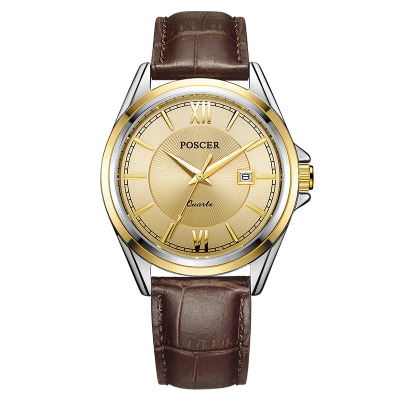 宝时捷表poscer 石英男表皮带男士手表皮带防水腕表 50011