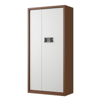 东升顺指纹电子保密柜钢制密码文件柜档案柜办公柜矮柜保密资料柜通门咖白色:电子密码锁