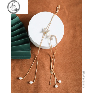 JiMi小耳出品[微光闪烁]淡水珍珠 铜镀金小众设计款浪漫蝴蝶项链 蝴蝶