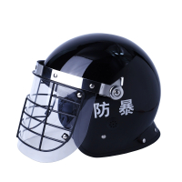 防暴头盔 铁丝拦网+PC面罩+护颈套