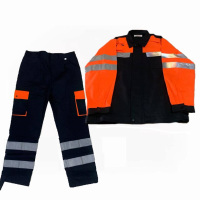 铁冠 高可视性警示橘红色春秋工作服 TGFS-79 套