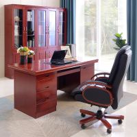 迈亚中式办公桌大气实木大班台单人工作办公室油漆办公桌经理桌