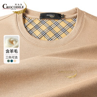 鳄鱼恤CROCODILE 中青年男士T恤套头圆领柔软亲肤长袖衫