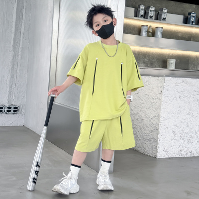 男童夏装短袖套装2026新款中大童夏季运动夏款酷帅气时髦童装