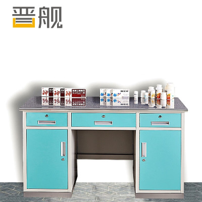 晋舰不锈钢脚面处置台配药桌调剂台办公桌医务室配药柜1.5米诊断桌