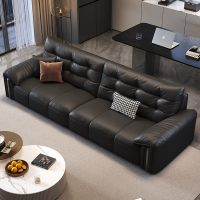 [苏宁家居]意式极简真皮沙发头层牛皮现代轻奢直排皮艺沙发-卡尔适帕加尼