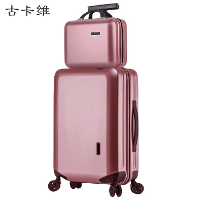 古卡维 子母拉杆箱 玫瑰金20寸拉链款1501TB