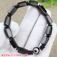 黑檀手串紫光檀木长方形珠长方体单圈男女手链饰品紫光檀乌木佛珠送女朋友老婆情人节七夕生日礼物