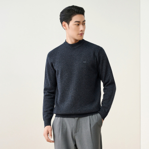 恒源祥羊毛衫男中年纯羊毛冬季加厚针织衫宽松打底爸爸毛衣男