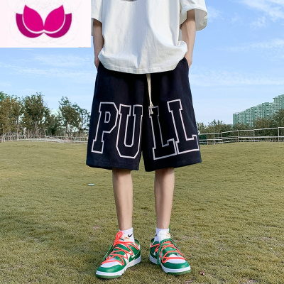 七斓美式潮牌短裤男夏季新款港风高街潮流运动裤ins宽松休闲五分裤子