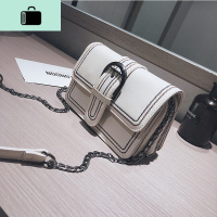 包包女包2020新款潮链条单肩斜挎包韩版百搭简约小挎包森系小方包NEW LAKE 白色女斜挎包