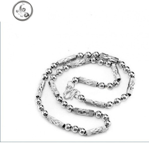 假银链项链日韩潮锁骨男士镀个性时尚白金首饰版925霸气男生 JiMi 白金项链｛粗款4mm｝