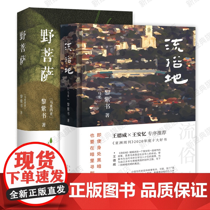 流俗地+野菩萨 2册套装 黎紫书代表作 《亚洲周刊》2020年度十大小说 王德威王安忆董启章 华语文学惊喜收获 正版图书