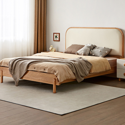 全友家居北欧风生态科技皮床屏儿童房卧室儿童床男孩女孩床家具